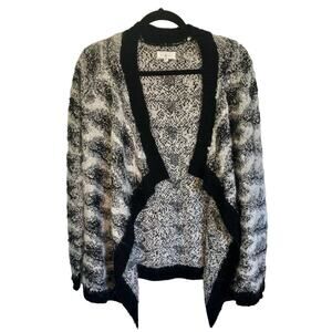 Lou & Grey Size XS Mohair Wool Blend Snowbound Soft Fuzzy Waterfall Cardigan